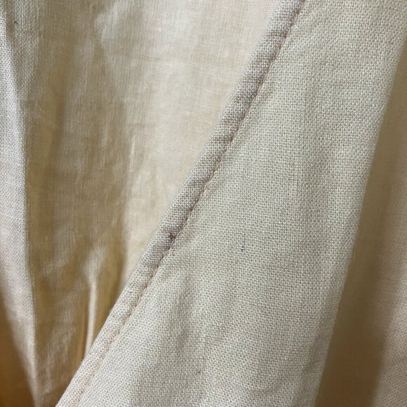 Old Navy Dress Womens 3x Yellow Wrap Puff Sleeve Mini NWT Linen Blend - Picture 6 of 11
